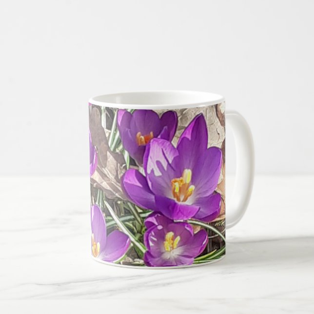 Lila Crocus Tasse (VorderseiteRechts)