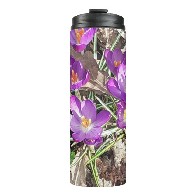 Lila Crocus Thermosbecher (Vorderseite)
