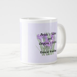 Lila Crocuses Hochzeitsprodukte Jumbo-Tasse