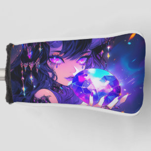 Lila Crystal Ball Demon Anime Girl Golf Headcover