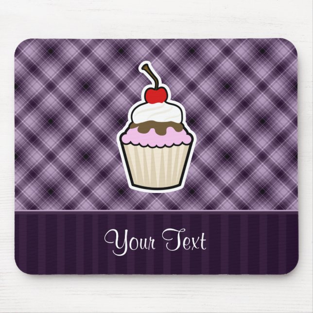 Lila Cupcake Mousepad (Vorne)