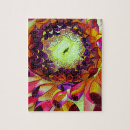 Lila Dahlia abstrakte Blume Kunst