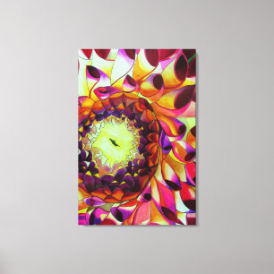 Lila Dahlia Blume Aquarell Pop Malerei Leinwanddruck