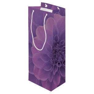 Lila Dahlia Geschenktüte Für Weinflaschen