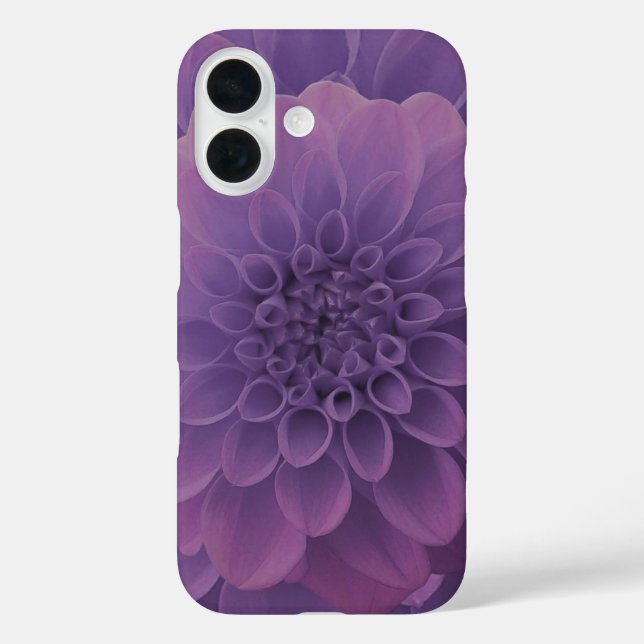 Lila Dahlia iPhone 16 Hülle (Rückseite)