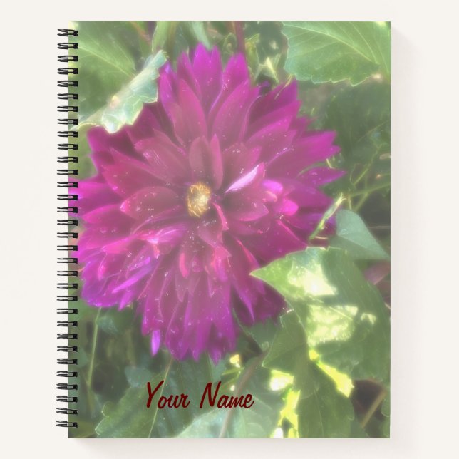 Lila Dahlia Notebook Journal Notizbuch (Vorderseite)