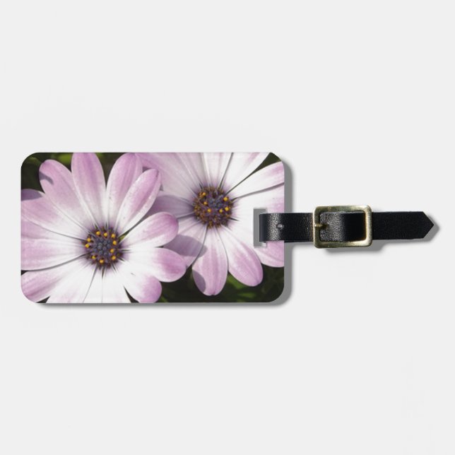 Lila Daisies Gepäckanhänger (Vorderseite horizontal)
