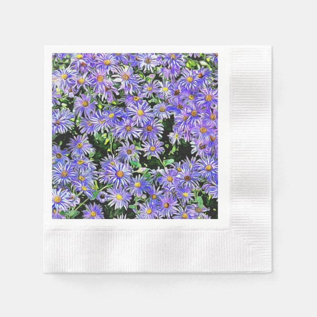 Lila Daisies Serviette (Vorderseite)