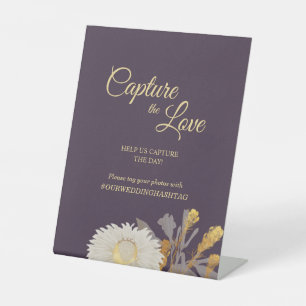 Lila Daisy Antique Wedding Capture the Liebe Sockelschild