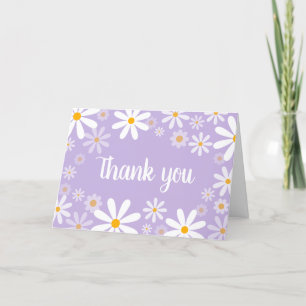 Lila Daisy Baby Dusche Dankeskarte