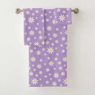 Lila Daisy-Badetuch-Set Badhandtuch Set