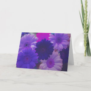 Lila Daisy-Blume Foto-Note oder Grußkarte Karte