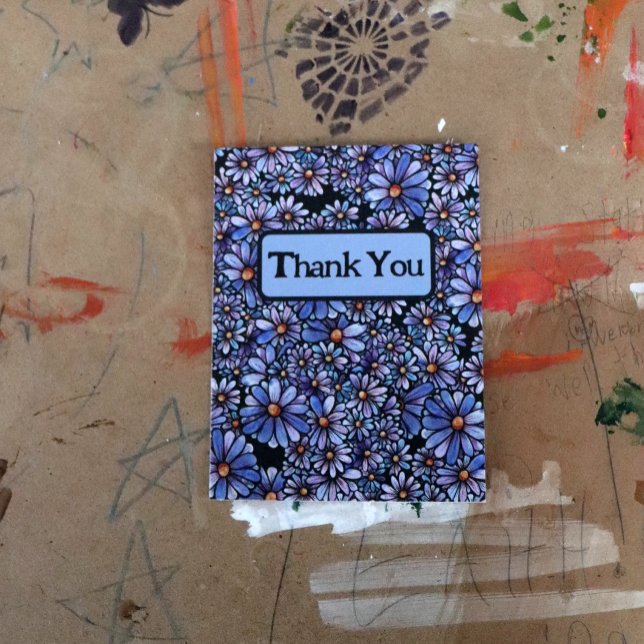 Lila Daisy-Blume Postkarte (Von Creator hochgeladen)