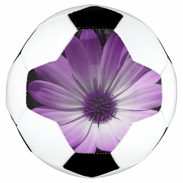 Lila Daisy Blume Soccer Ball (Vorderseite)
