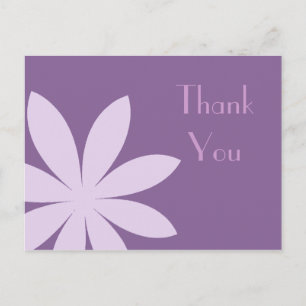 Lila Daisy Blume Vielen Dank Postkarte