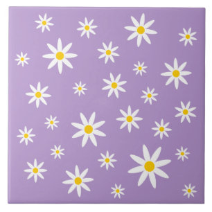 Lila Daisy Keramik Tile Fliese