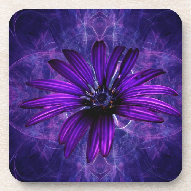 Lila Daisy Passion Untersetzer (Vorderseite)