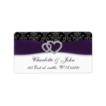 Lila Damask Diamante Wedding