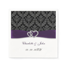 Lila Damask Diamante Wedding Classic