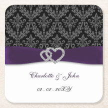 Lila Damask Diamante Wedding