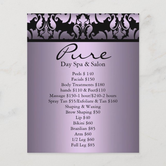Lila-Damask-Flugblatt Flyer (Vorne)