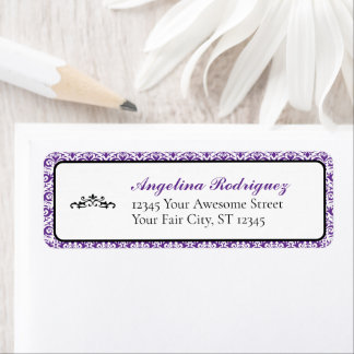 Lila Damask Muster Abschluss