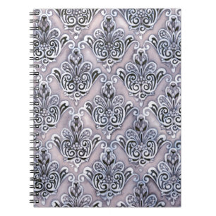 Lila Damask Notizblock