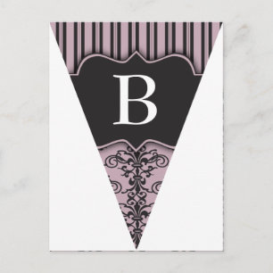 Lila Damast-Party-Flaggen-Girlande-Banner-Postkart Postkarte