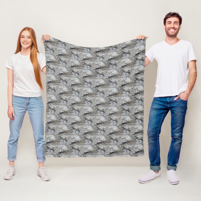 Lila Damselfly Naturemuster Fleece Blanket (Beispiel)