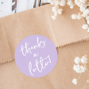 Lila Danke an Lotto Sticker Lotterie Ticket Gefall