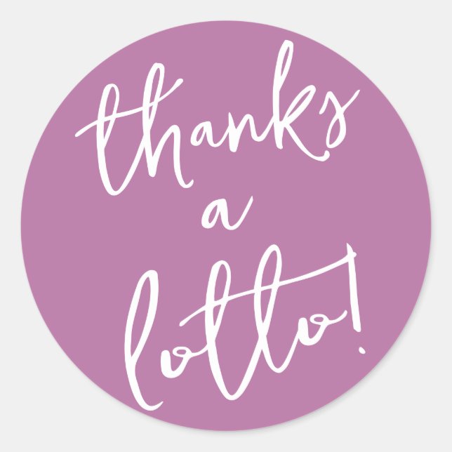 Lila Danke an Lotto Sticker Lotterie Ticket Gefall (Vorderseite)