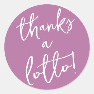 Lila Danke an Lotto Sticker Lotterie Ticket Gefall