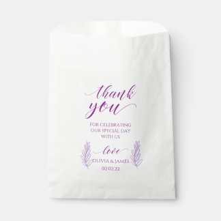 lila danke Gastgeschenk Hochzeit Tasche Geschenktütchen