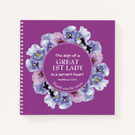 Lila Danke, Pastor 1. Lady Notebook Notizbuch