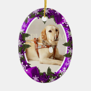 Lila das HaustiererinnerungsFoto PERSONIFIZIEREN Keramik Ornament