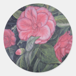 Lila Dawn Camellia Stickers