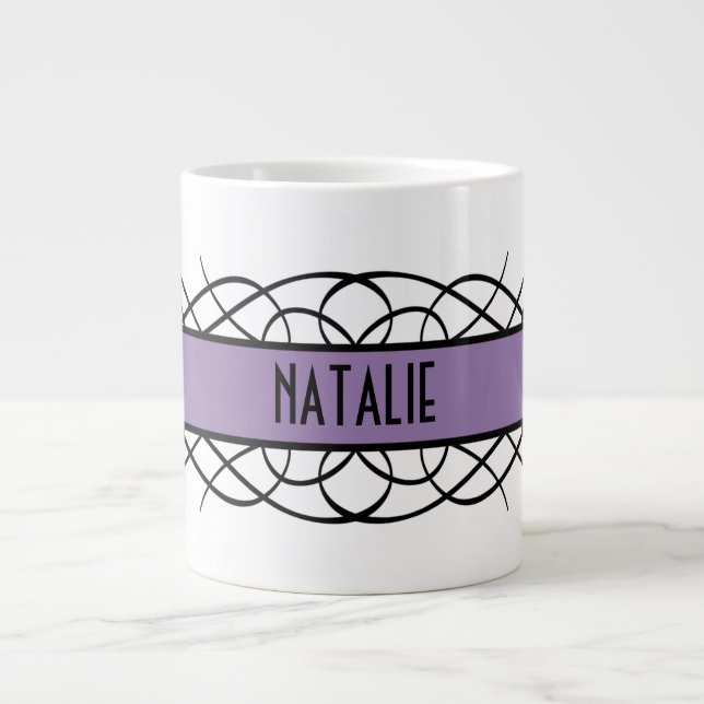 Lila Deko Blühe Tasse (Vorderseite)