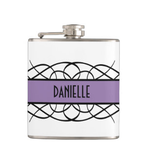 Lila Deko Blühte Flask Flachmann
