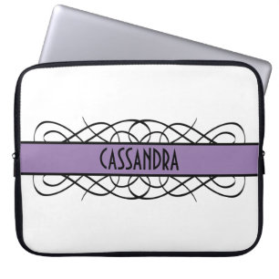 Lila Deko Blühte Laptop-Sieb Laptopschutzhülle