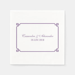 Lila Deko Chic Wedding Serviette