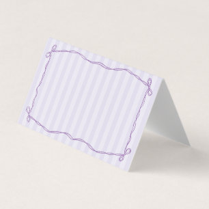 Lila Dekoration der Coquette Bow Pastel Platzkarte