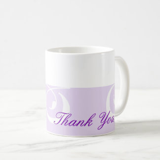 Lila dekorative Band Lila Danke Tasse