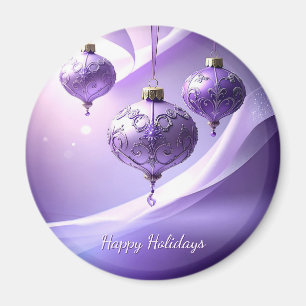 Lila Dekorativer Weihnachtsball-Feiertagsmagnet Magnet