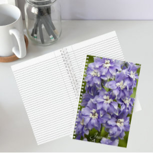 Lila Delphinium Floral Notizbuch