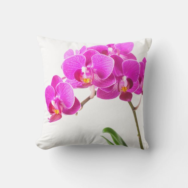 Lila Dendrobium Orchid Tropische Blume Kissen (Vorderseite)