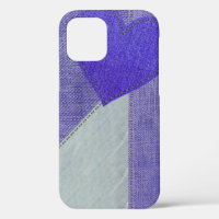 Lila Denim Heart