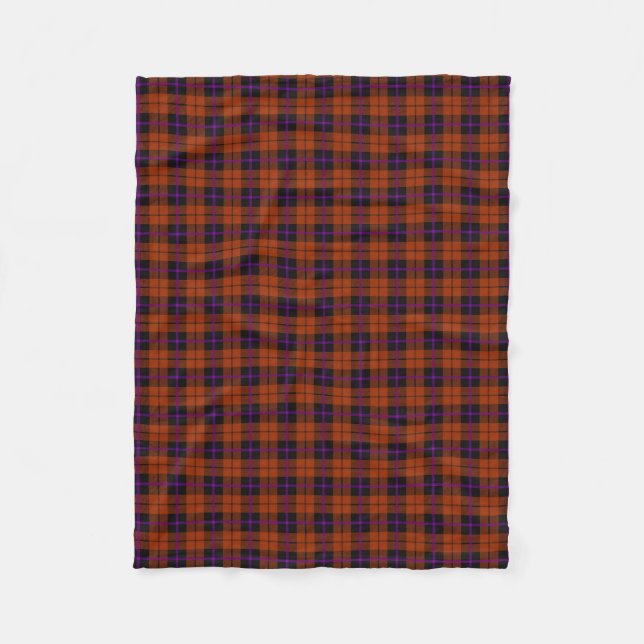 Lila des Herbstkürbises orange/schwarzer Streifen Fleecedecke (Vorderseite)