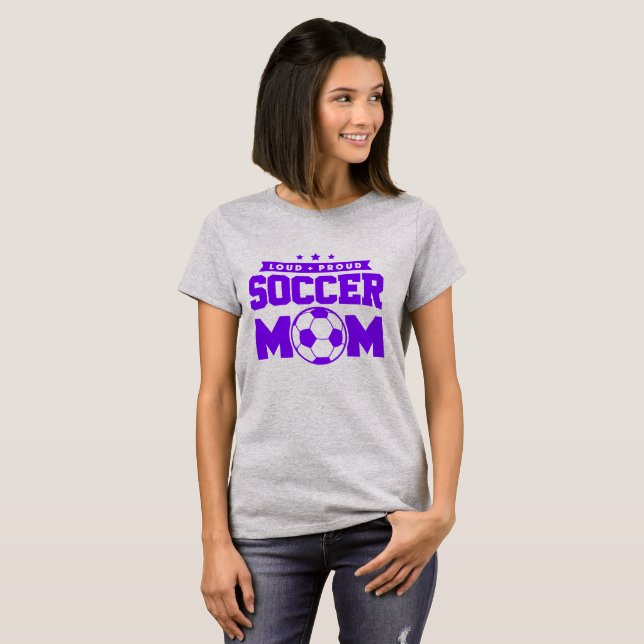 Lila Design der lauten Proud-Mama T-Shirt (Vorne ganz)