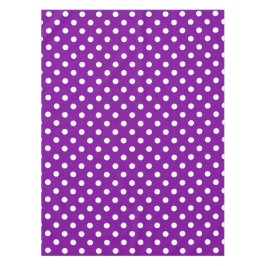 Lila Design der weißen Polka-Dots Tischdecke