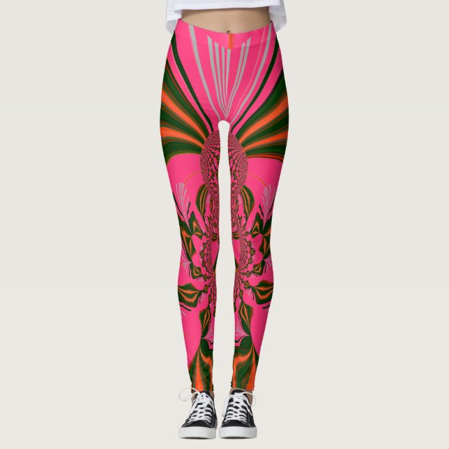 Lila Designhintergrund Frauen Leggings (Vorderseite)